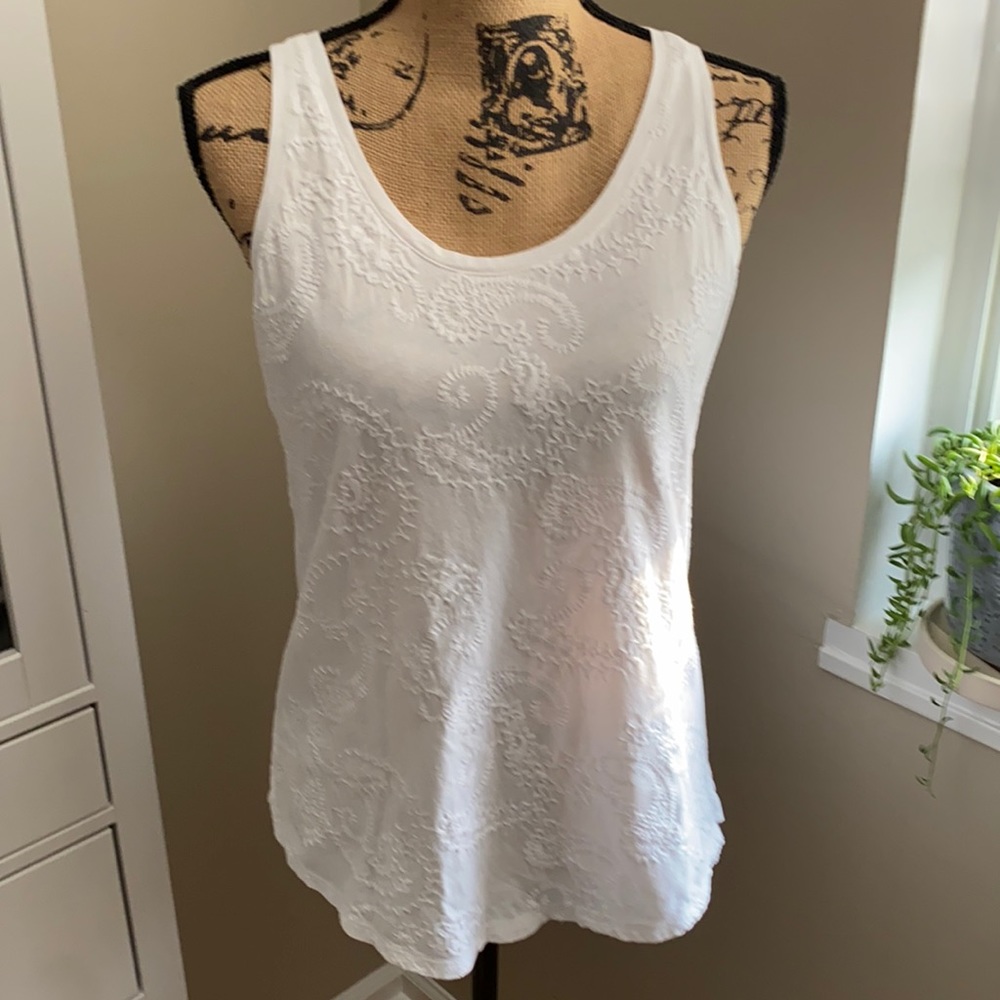 Embroidered tank
